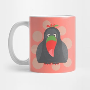 HAPPY TOUCAN Funny Cute Silly Cartoon Bird with Party Polka Dot Bubbles - UnBlink Studio by Jackie Tahara Mug